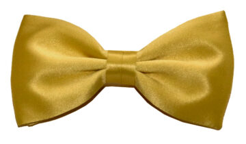 Refined golden silk bow tie, handmade in Italy