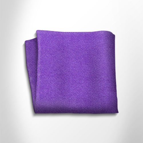 Violet patterned silk pocket square