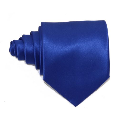 Tailored solid blue silk tie 18006-4