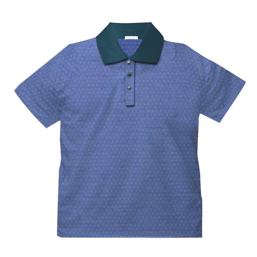 Short sleeve men’s cotton polo shirt light blue 418078-02