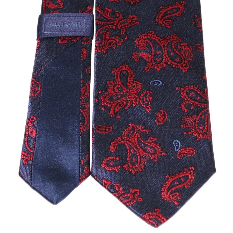 Sartorial silk necktie batik and paisley pattern 419626-01