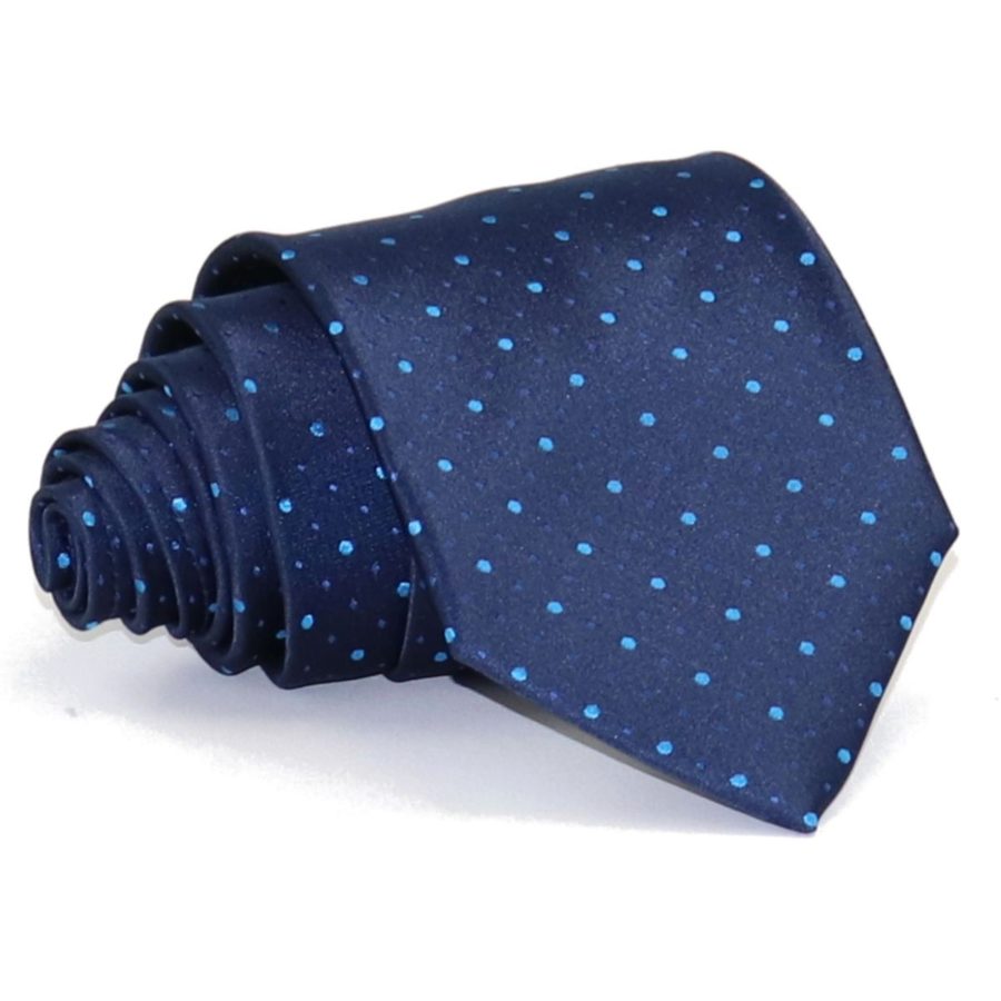 Sartorial blue woven silk necktie 419623-03