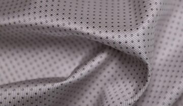 Tailored wedding silk tie, light gray micro dots pattern, handmade in Italy