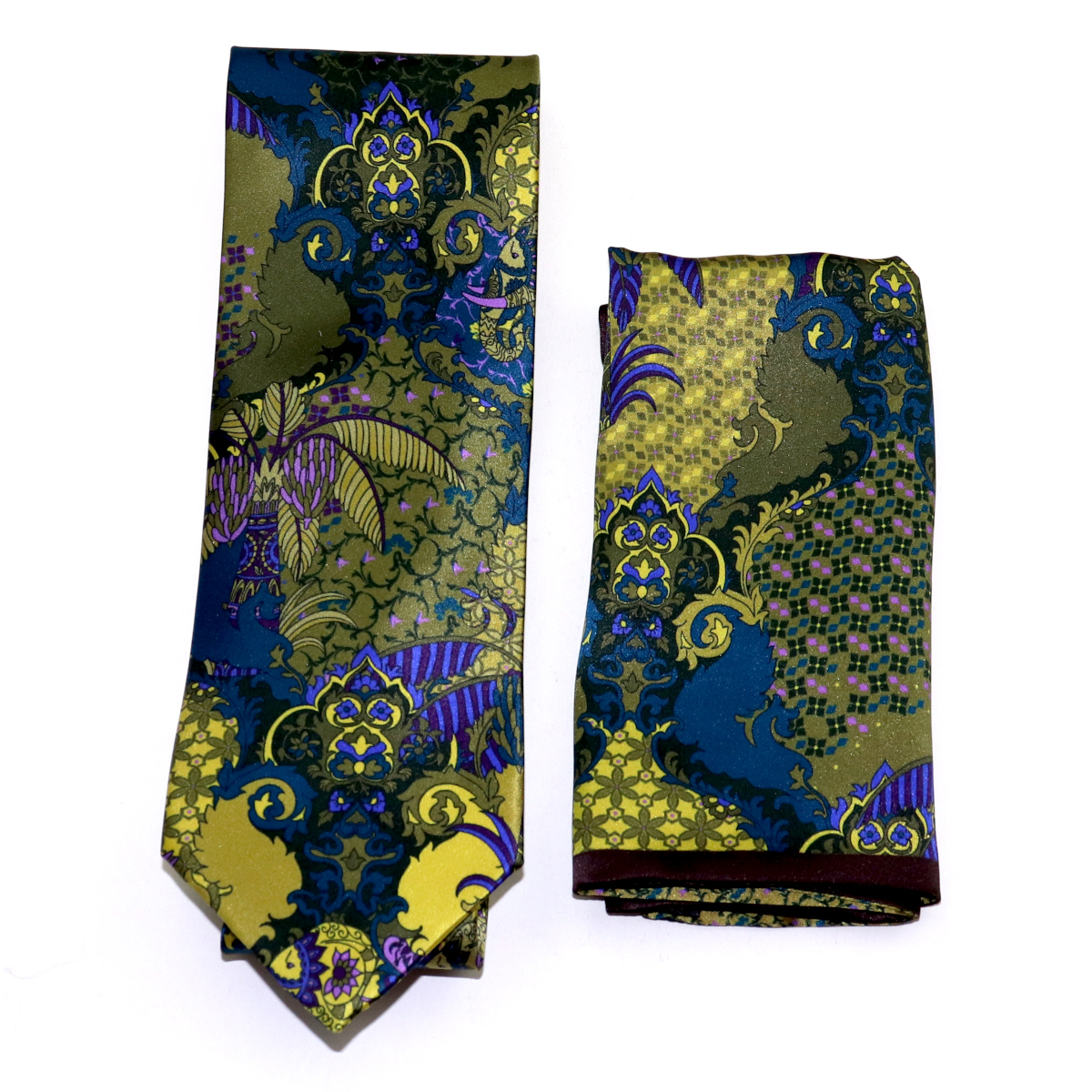 メーカー直送】 ロレンツォ・カナ ネクタイ Lorenzo Cana - Luxury Italian 100% Silk Tie Rose,  Violet, Green Checkered Handma - ocjapan.com.mm