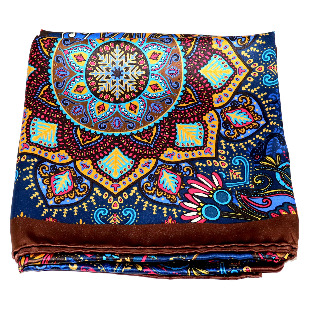 Sartorial 100% silk foulard, multicolor fantasy pattern, handmade in ...