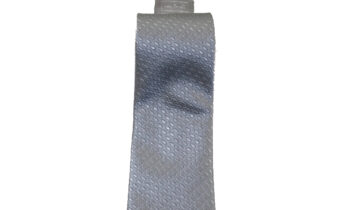 Wedding tie, refined silver woven silk with silver lurex relief pattern, handmade in Italy