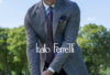 Italian male Model playing gold and wearing a suit and Italo Ferretti accessories